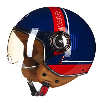 Motorno kolo beon Jet Čelada Motocikla 3/4 polovico čelade Skuter B110B odprto obraz capacete ECE čelada