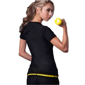 Moda Priložnostne Nepakirana Trdna Športne Ženske Vroče Neoprenske Savna Bodyshaper Hujšanje Pasu T Shirt Vrhovi Poletne Obleke