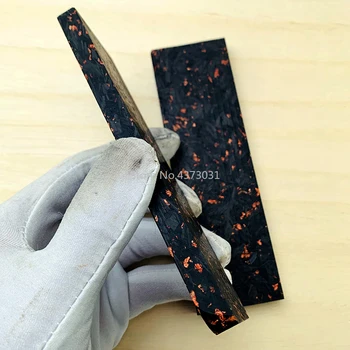 2Pcs Marmorirano PRIM Ogljikovih Vlaken Črni Marmor s smolo Za DIY nož ročaj material baker v prahu Stiskanje obliž ploščo