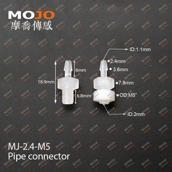 2020 (10pcs/Veliko) MJ-2.4-M5 naravnost skozi skupno 2,4 mm, za M5 moški navoj priključek cevi za vgradnjo