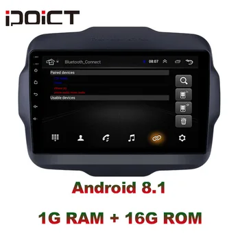IDOICT Android 9.1 Avto DVD Predvajalnik, GPS Navigacija Multimedia Za JEEP Renegade Radio 2016-2017 avtomobilski stereo sistem wifi