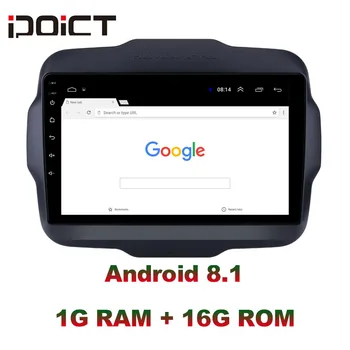 IDOICT Android 9.1 Avto DVD Predvajalnik, GPS Navigacija Multimedia Za JEEP Renegade Radio 2016-2017 avtomobilski stereo sistem wifi