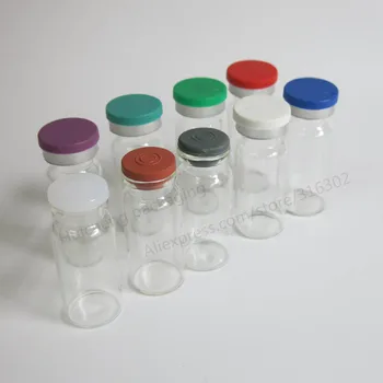 100 x 10 ml Jasno Injiciranje Steklena Tehtnica z Plastika-Aluminij Cap1/3 oz Prozorni Steklenici 10cc Steklene Posode,