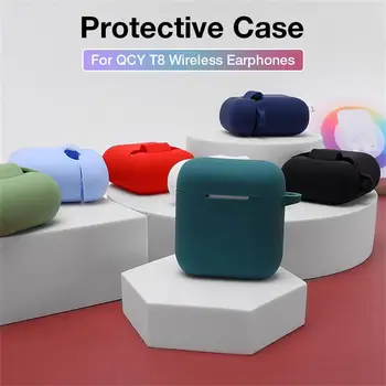Brezžične Bluetooth Slušalke Zaščitni Pokrov, Silikonska Barva Lupine Za QCY T8 Slušalke TWS Slušalke Primeru Dodatki