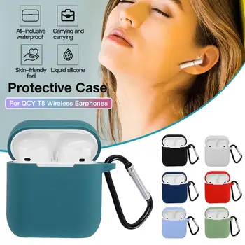 Brezžične Bluetooth Slušalke Zaščitni Pokrov, Silikonska Barva Lupine Za QCY T8 Slušalke TWS Slušalke Primeru Dodatki