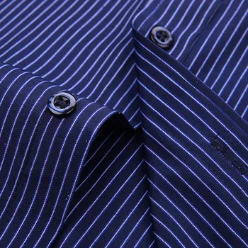 Jeseni Moških Plus Velikost Delo Poslovanje Črtasto Majico z dolgimi Rokavi velikosti oversize 7XL 8XL poslovnih modro Obleko Srajco 9XL 10XL 12XL