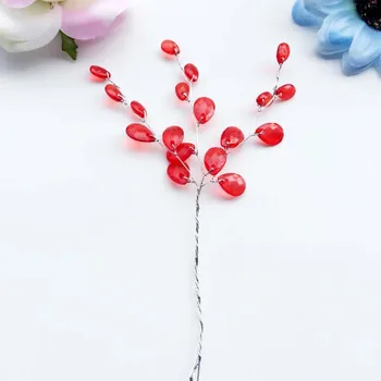 50pcs Kaplja Vode Umetnih Akrilnih Cvet Izbirčen Kristalno Diamante Cvet Podružnice Za Stranke Poroka Dekoracija