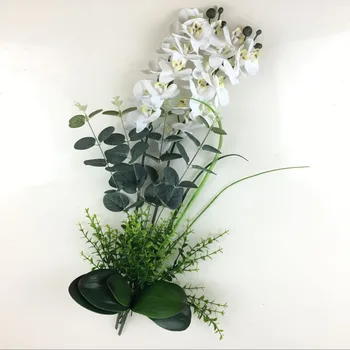 1set silicij pravi dotik umetno orhideja cvetlični aranžma mini bonsaj cvet, samo ne vaza