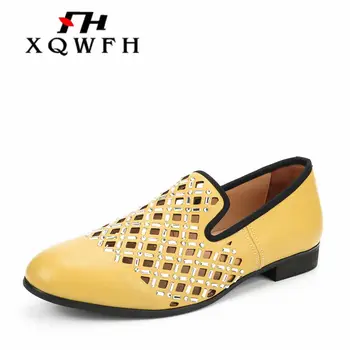 XQWFH Nov Slog Moški Čevlji Poletne Moške Votlih Sandali Dihanje Moških Business Casual Čevlji