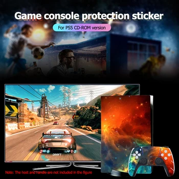 Samolepilni Igralno Konzolo Nalepke Kritje Komplet za Sony Playstation 5 PS5 Krmilnik Oprijem Odstranljiva Zaščitna Kožo Decals