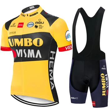 2021 nov laser cut ekipa Jumbo visma kolesarjenje oblačila moških maillot Dirke kolesarski dres komplet poletnih quick dry kolo majica