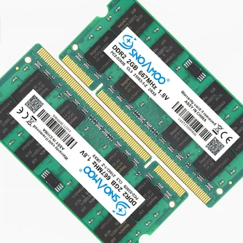 SNOAMOO Laptop Ram DDR2 2GB 667MHz PC2-5300S 800MHz PC2-6400S 200Pin CL5 CL6 1.8 V 2Rx8 pomnilnik so-DIMM Pomnilnika Računalnika Garancija
