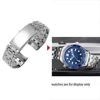 316L iz Nerjavečega jekla watch band 18 mm 20 mm, srebrna zapestnica Zamenjava kovinski trak za omega ocean 007 watch dodatki