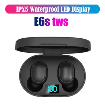 E6S TWS Brezžična tehnologija Bluetooth 5.0 Slušalke šumov LED Zaslon Z Mikrofonom za Prostoročno Čepkov slušalke Za Pametno Gledati Telefon