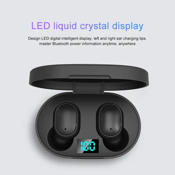 E6S TWS Brezžična tehnologija Bluetooth 5.0 Slušalke šumov LED Zaslon Z Mikrofonom za Prostoročno Čepkov slušalke Za Pametno Gledati Telefon