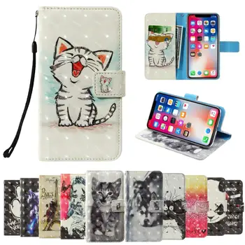 3D flip denarnica Usnjena torbica Za Caterpillar Mačka S62 Pro Huawei Uživajo Čast 30i Y9a 20 Plus 5G Telefon Primerih