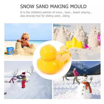 Plaz Maker Posnetek Plastični Kalup Orodja Pozimi Igra snežne Kepe Boj za Otroke in Odrasle, Ljubezen Raca Okrogle Oblike, Zunanji Športi Posnetek