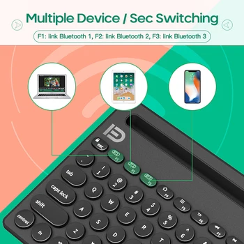 Mini Brezžična Tipkovnica Bluetooth Tipkovnico Za ipad Telefon Tablični Gume keycaps Polnilna tipkovnica Za Android, ios, Windows