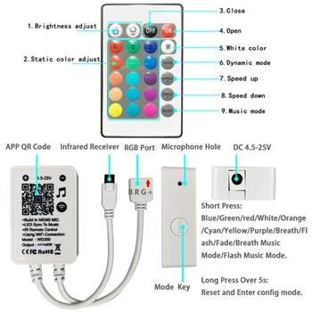 Smart Wifi Glasbe LED Trakovi Luči USB TV Ozadja Komplet z Oddaljenih Delih z Alexa googlova Domača stran 16 Barve 5050 Led Polarizirani Svetlobi