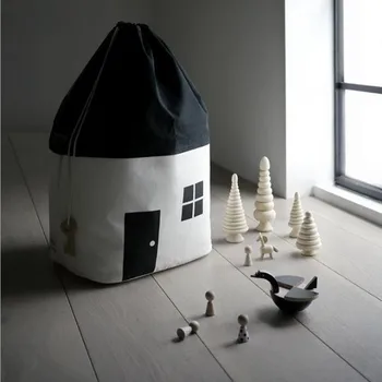 Cutelife Nordijska Ins Hiša je Končna Vrečko za Shranjevanje Platno Vrečko otroška Igrača Visi Skladiščenje Vrečko Dom Igrače Vrečko za Shranjevanje Igrač Organizator