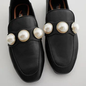 2020 Jeseni Nove Ženske Lofers čevlji Črni Moccasin Ženski čevlji Pearl Eno Čevlji