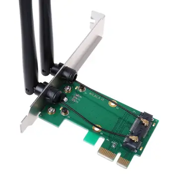 Brezžično Kartico WiFi kartice Mini PCI-E Express PCI-E Adapter 2 Antena Zunanja PC R9JA