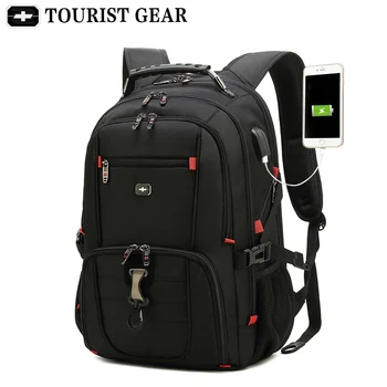 Moške švicarski nahrbtniki potovalni torbi poslovnega anti theft nahrbtnik moški mochila USB Polnjenje 15.6 17 palčni Prenosnik Nahrbtnik nepremočljiva