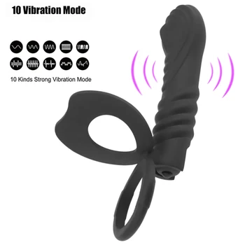 Bullet Vibrator Trak na Kurac Penis Dvojno Penetracijo Analni Čep Vagina Plug Vibrator Butt Plug Vibrator Sex Igrače za Pare