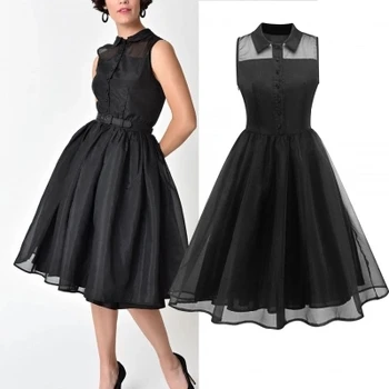 Pravo Fotografijo Elegantno Črno Kratko Prom Oblačenja Organza Ženske Haljo De Soiree Longue Stranka Obleka Za Posebne Priložnosti