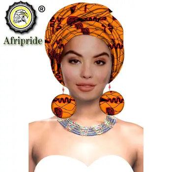 Afriške Turbans Afriške Headwraps za Žensko Afriške Headscarf Nigerijski Headtie s pripadajočimi Uhan Dashiki Ankara Vosek S20H004