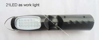 Brezplačna dostava za 2 v 1 večnamensko prenosni 21+5 LED bliskavico led delovna lučka zložljive LED delovna lučka za pregled svetlobe, garaža