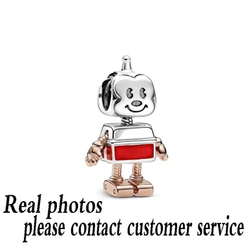 2020 Nov Slog Sterling Srebro 925 Visoke kakovosti Miško 1:1 Robot Serije, Čar Diy Zapestnica Original Ženski Nakit Modni Darilo