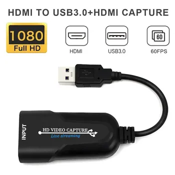 Mini Video Capture Card USB 2.0 Video Grabežljivac Snemanje DVD Box Kamere HD Kamera Snemanje Live Streaming Za PS4 Igre