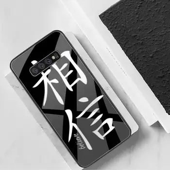 Kitajski znak umetnosti Telefon Primeru Kaljeno Steklo Za Samsung S20 Plus S7 S8 S9 S10 Plus Opomba 8 9 10 Plus
