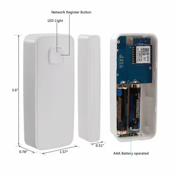 1Set Smart Home Security Brezžični Vrata, Alarm, WiFi Okna, Vrata, Senzor, Detektor Prek spletne Nadzor za Amazon Alexa Domači kino Sistem