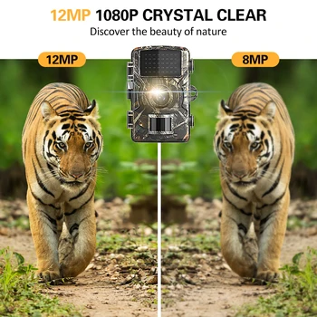 12MP 1080P Wildlife Pot in Igra Kamere Gibanje Aktivira Varnostne Kamere IP66 Nepremočljiva Zunanji Infrardeči Night Vision