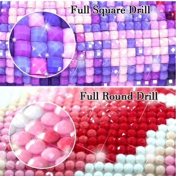 Novo celoten kvadratni/krog vaja 5D diy diamond slika