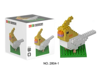 Vroče prodajo blok igrače kawaii živali mini pes želva ptica 3d DIY model plastičnih zidarske opeke izobraževanja za otroke