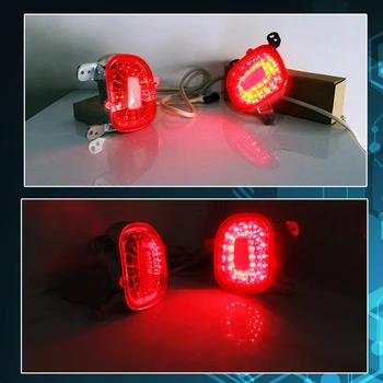 Gtinthebox 3D Optično Rdeča LED Zadnji Odbijač Reflektorji Zadaj Meglo Rep Sijalke z Belo Varnostne Luči Komplet Za Jeep Renegade-2019