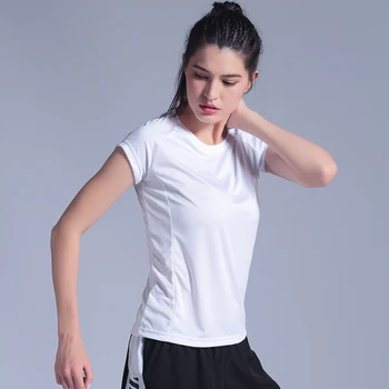 Yoga, Fitnes Tee Ženske Teče Majice 2020 Fitnes Quick Dry Slim Pismo Zgornjem Dihanje Ženske Športne Kratke Rokave