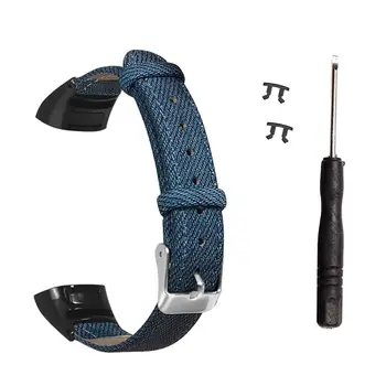 Denim Vzorec Pravega Usnja Watchband Pašček za Zapestje Zamenjava za Huawei Honor 5/4 Zapestnica Pribor 1 Pc