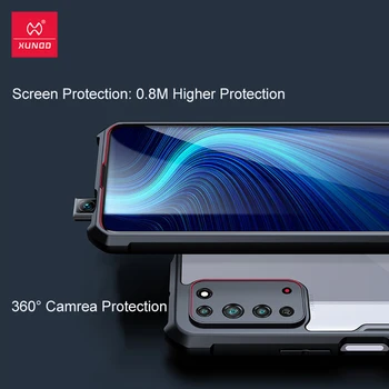 XUNDD Primeru Za Čast X10 5G Primeru Prozorni Zaščitni Pokrov Steklo Komplet Shockproof Podjetja Huawei Honor X10 Pro Max 5G Primeru