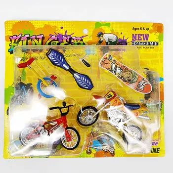 Mini Prst Kolo motorno kolo, Nastavite Kolo Fingerboard DIY Ustvarjalne Igre Skateboard Otroci Otroke, Izobraževalne Igrače, Darila