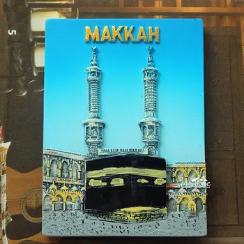 MAKKAH, Savdska Arabija Turističnega Potovanja, trgovina s Spominki, 3D Smolo Hladilnik Magnet Obrti DARILO