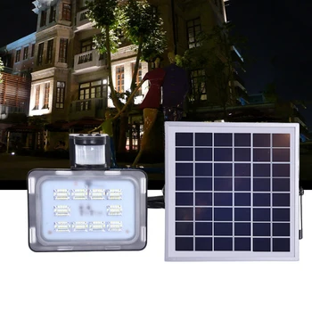 Solar Powered PIR Senzor Gibanja Indukcijske LED Poplav Luči 10W 20W 30W 50 W vodoodporna LED Varnost Ulica Svetlobe Sončne Pozornosti