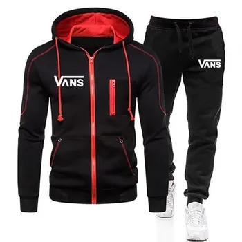 Nova dostavna VOZILA moška Oblačila za Moške Določa Tiskanje Hoodie Nastavite Runo Zadrgo Majica Priložnostne Šport Sweatpants Mens Trenirke 2021