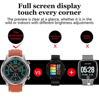 Pametno Gledati Moške Poln na Dotik Krog Fitnes Tracker Ženske Nosljivi Naprave IP68 Pametna ura Srčnega utripa Smartwatch Za Xiaomi Huawei
