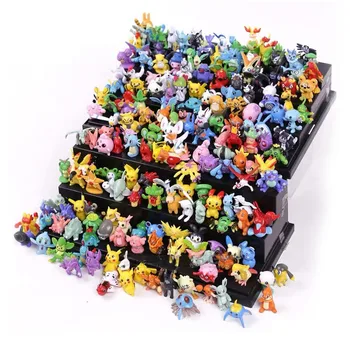 144Pcs TAKARATOMY Različnih Stilov, ki so Številke Pokemon Model Zbiranje Pokémon Pikachu Anime Slika Igrače, Lutke Darilo za Rojstni dan 2-3Cm