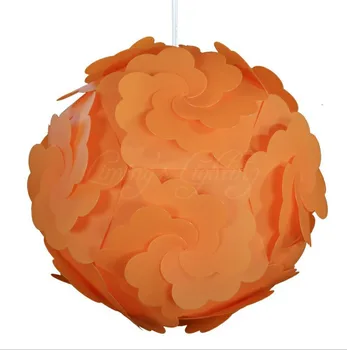 Oranžna 300MM Venčni Cvet Sodobne Sodobne DIY Elementi IQ Sestavljanke Lučka za Odtenek Stropna Svetilka Obesek Žogo Luč Razsvetljava