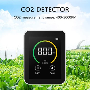 Co2 Meter PPM Senzor Kakovosti Zraka Monitor Co2 Detektor Plina Koncentracija Vsebine TFT Inteligentni Kakovosti Zraka Monitor 400-5000PPM